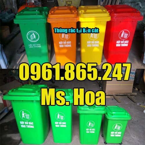 Thùng đựng rác tại Bến Cát