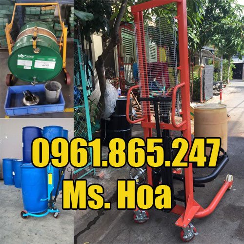 Xe nâng thùng phuy nhựa