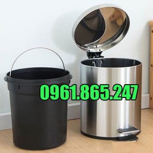 Thùng rác inox đạp chân 30 lít