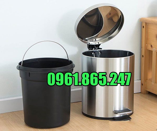 Thùng rác inox đạp chân 30 lít